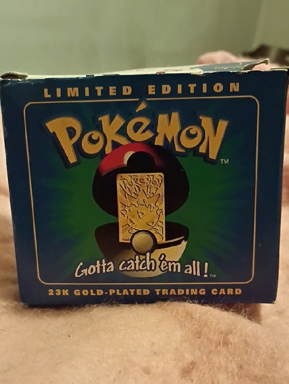 Pokémon Limited Edition 23K Gold-Plated Trading Card Box - Blue/Green